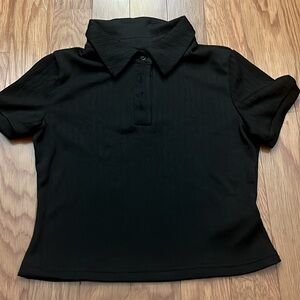 Shein black collared shirts: Medium